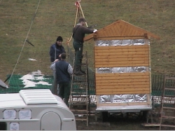 Aufbau Kassiererhäuschen